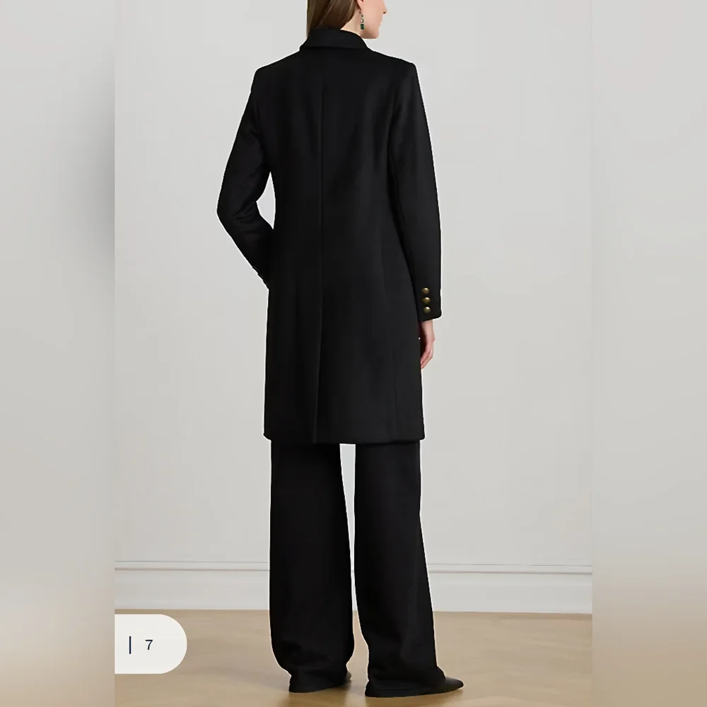 NWT - Lauren Ralph Lauren Women's Wool Blended Logo Patch Coat - US 8/M - Picture 5 of 16